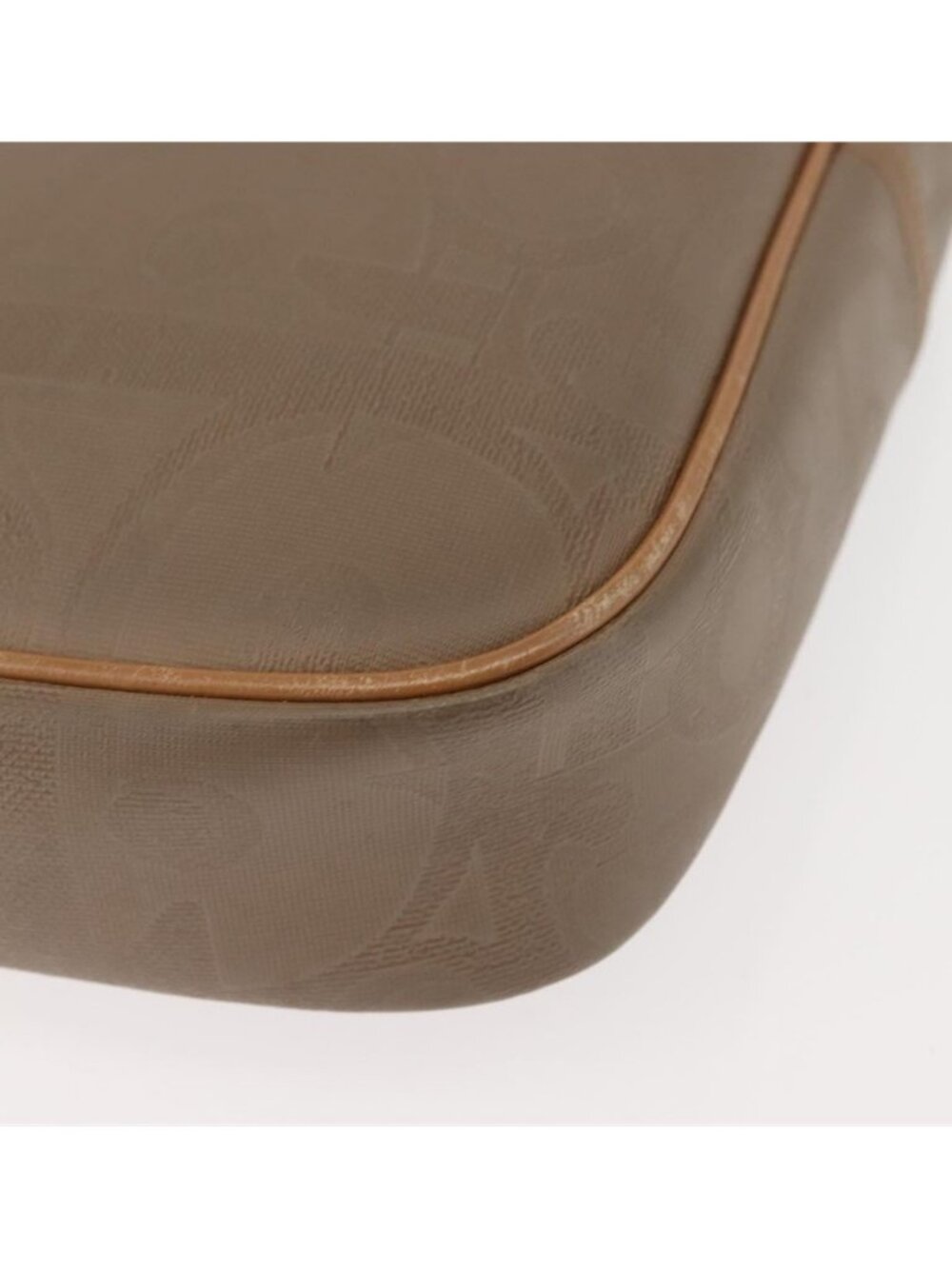 Authentic Christian Dior Trotter Canvas Shoulder Bag Beige Gold - Picture 9 of 16